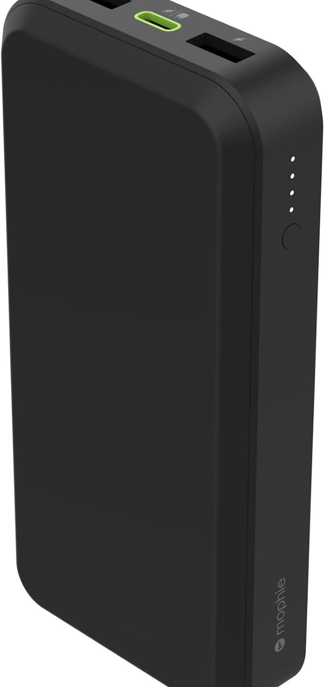 Mophie powerstation prime20 - Ultra-Compact Portable Power Bank with 20,000mAh Internal Battery, 18W USB-C PD Fast Charging, 3-Device Simultaneous Charging, Eco-Friendly Design