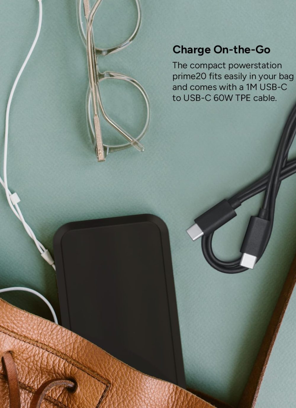 Mophie powerstation prime20 - Ultra-Compact Portable Power Bank with 20,000mAh Internal Battery, 18W USB-C PD Fast Charging, 3-Device Simultaneous Charging, Eco-Friendly Design - Image 5